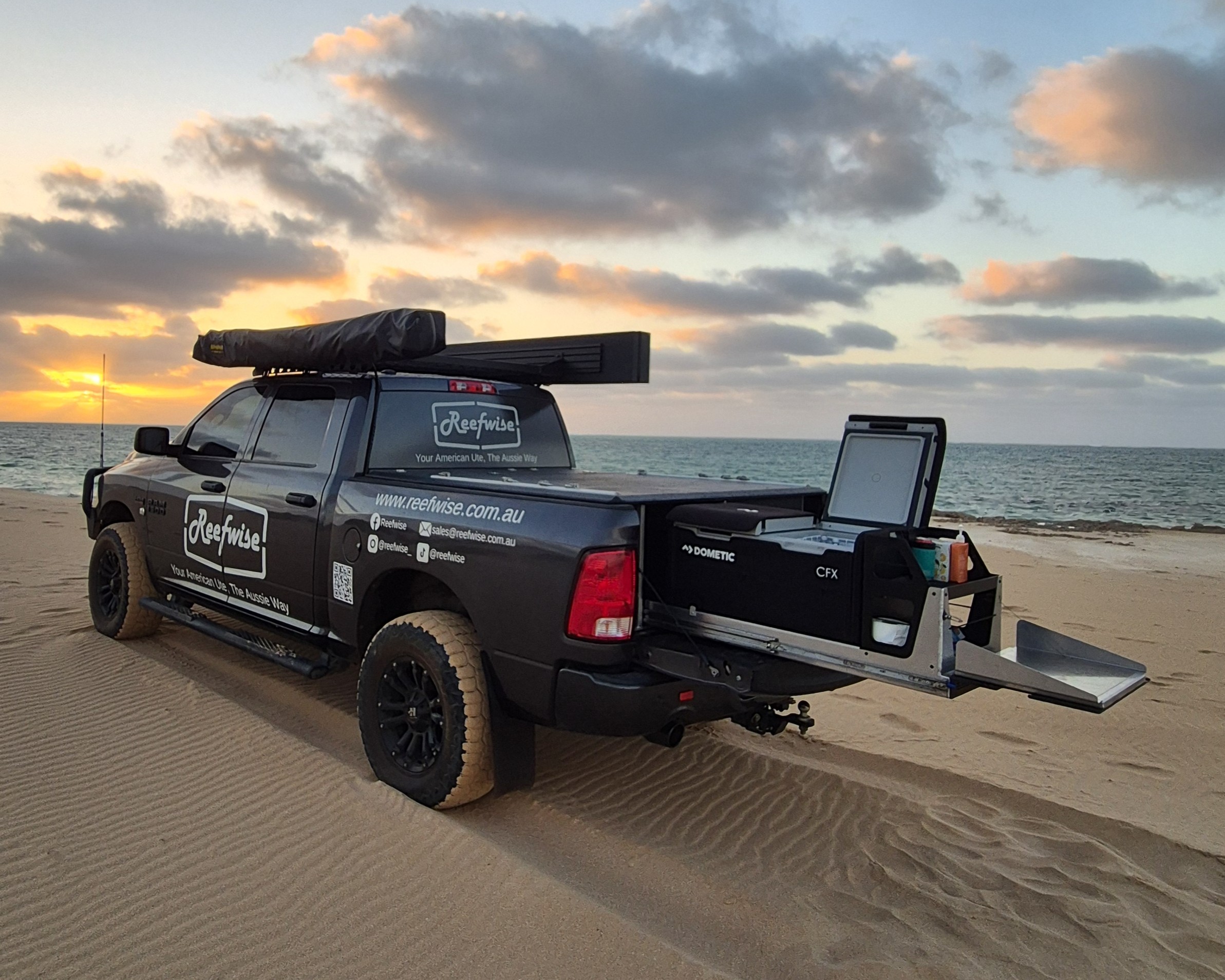 RAM 1500 dometic fridge slide canopy