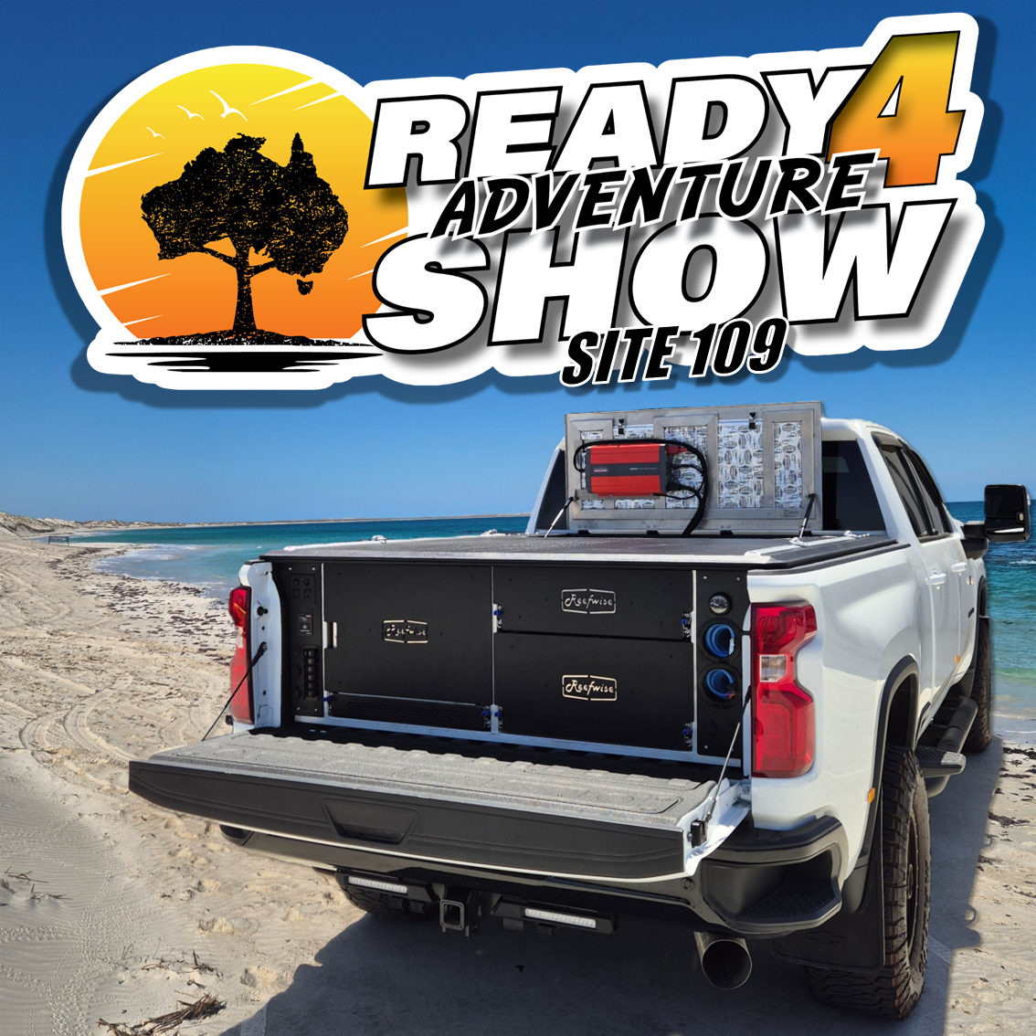 4wd & adventure show silverado ram chevy and ford canopies and drawer systems.