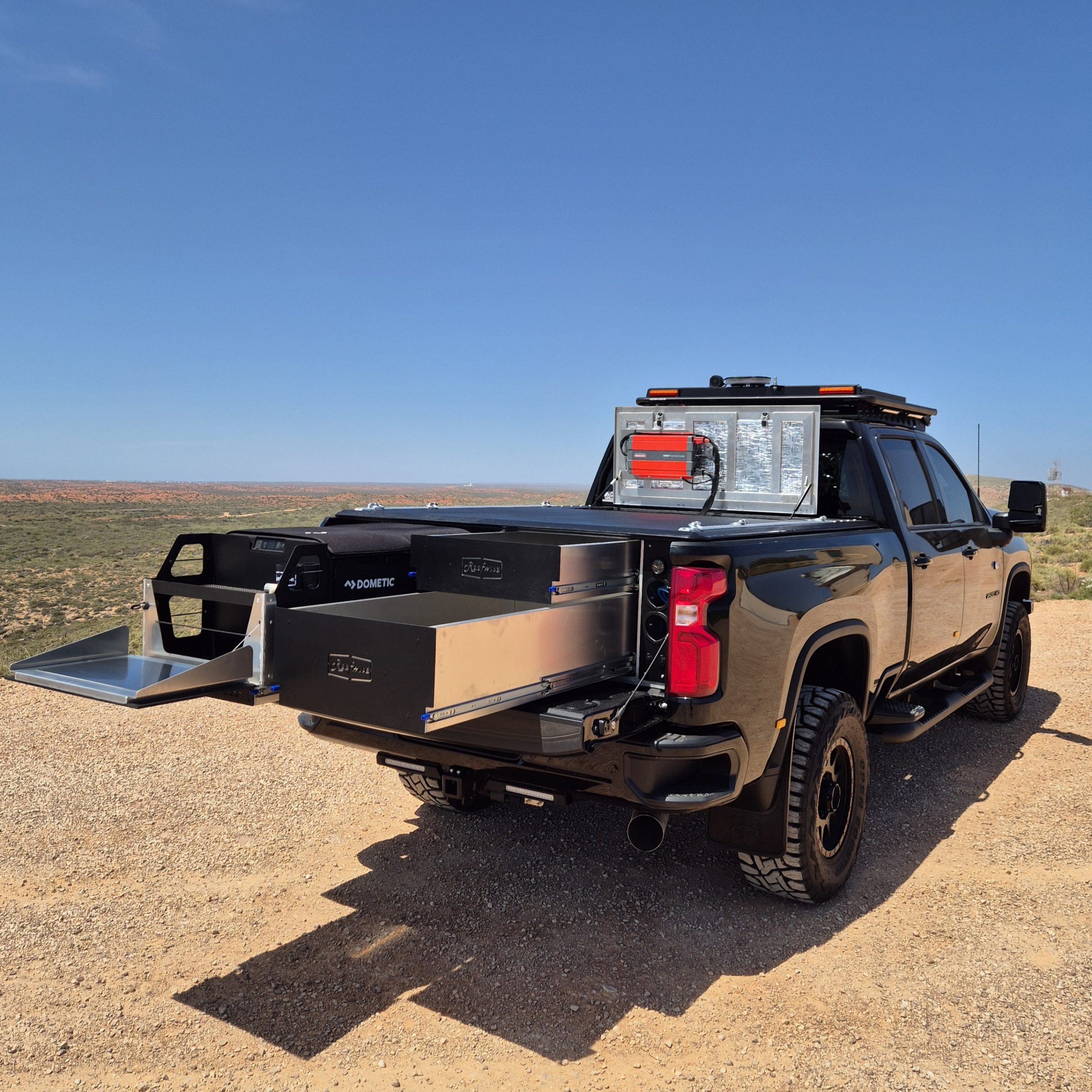 Custom truck bed storage unit