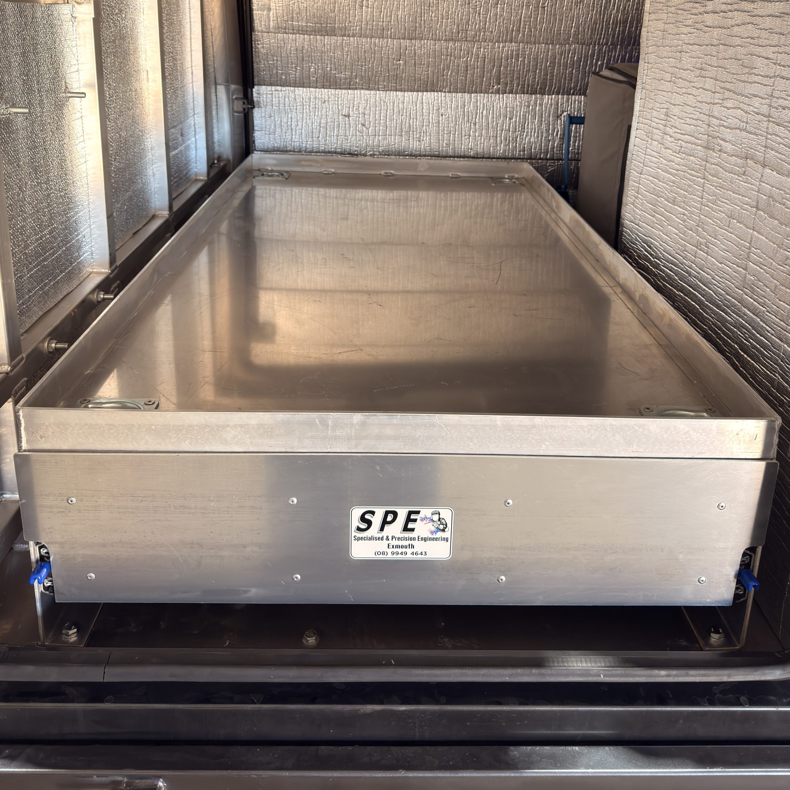 Double sided canopy drawer side open